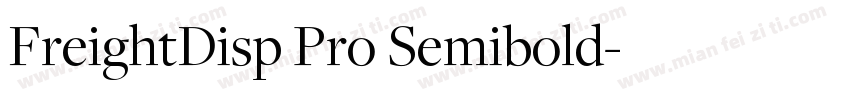 FreightDisp Pro Semibold字体转换